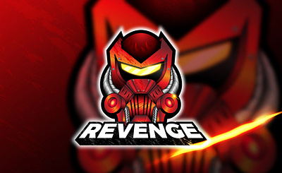 gaming logo "REVENGE" 3d adobe branding cool design esport gaming gaminglogo graphic design ill illustration illustrator logo red sports vector