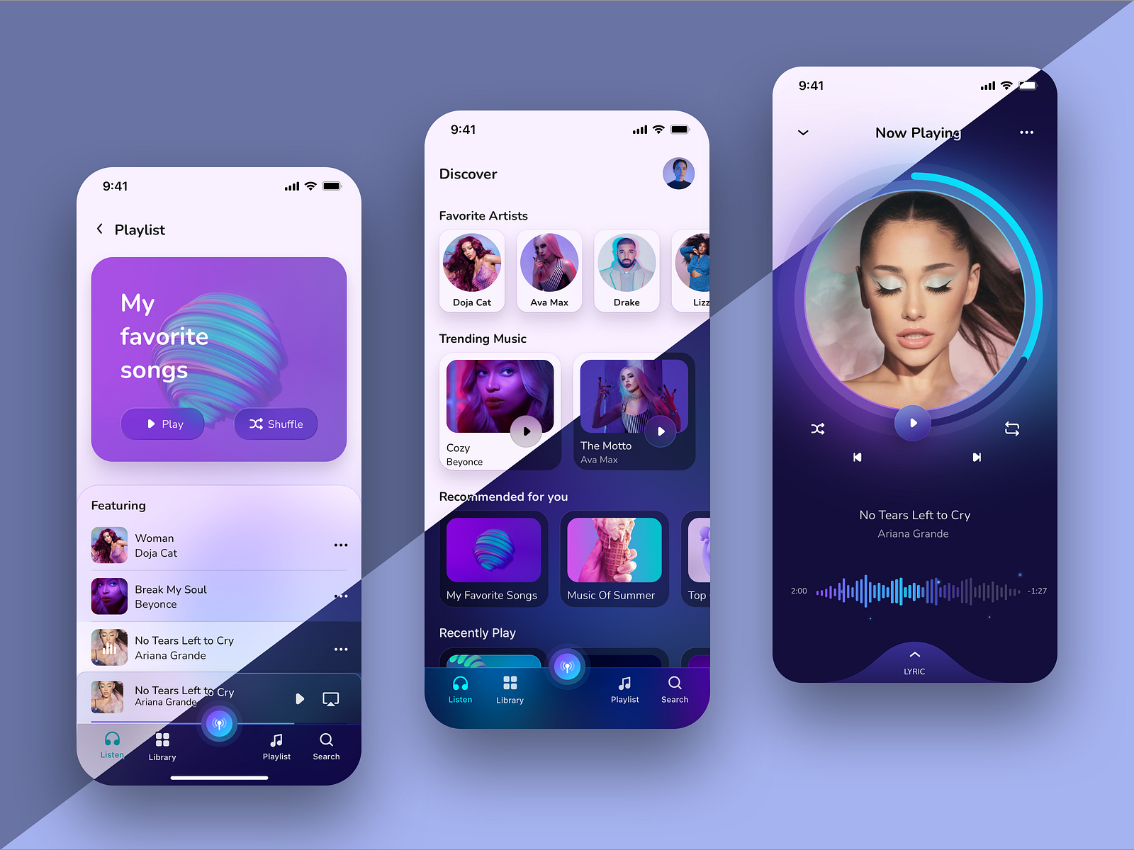 Music App Light/Dark Mode by Sourasith on Dribbble