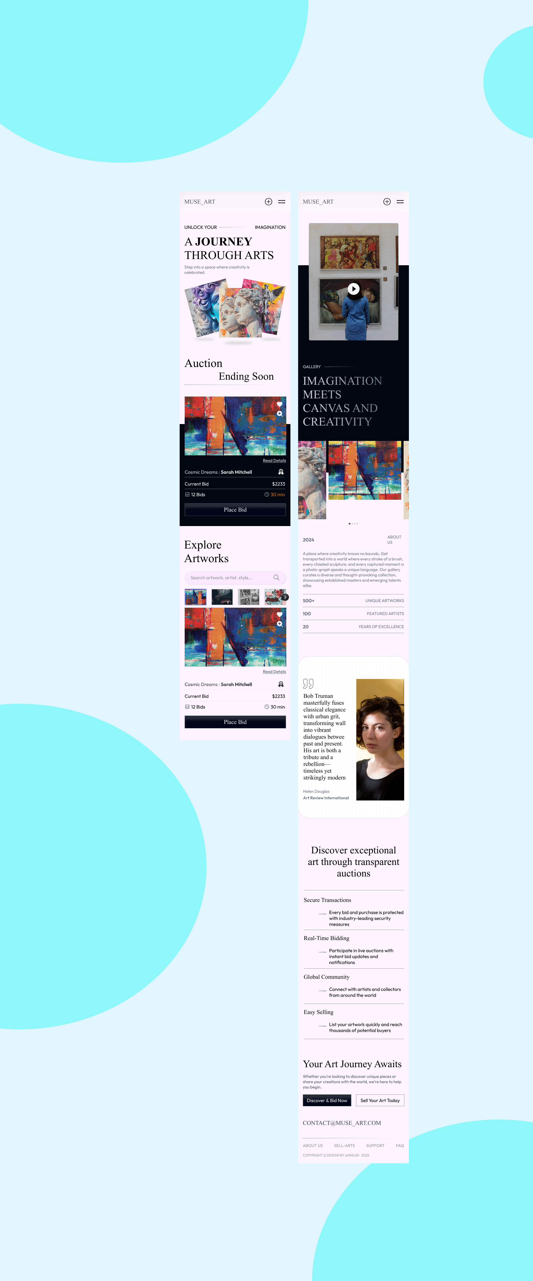 Art Auction Platform design figma figma design landing page mobile app design ui ui design