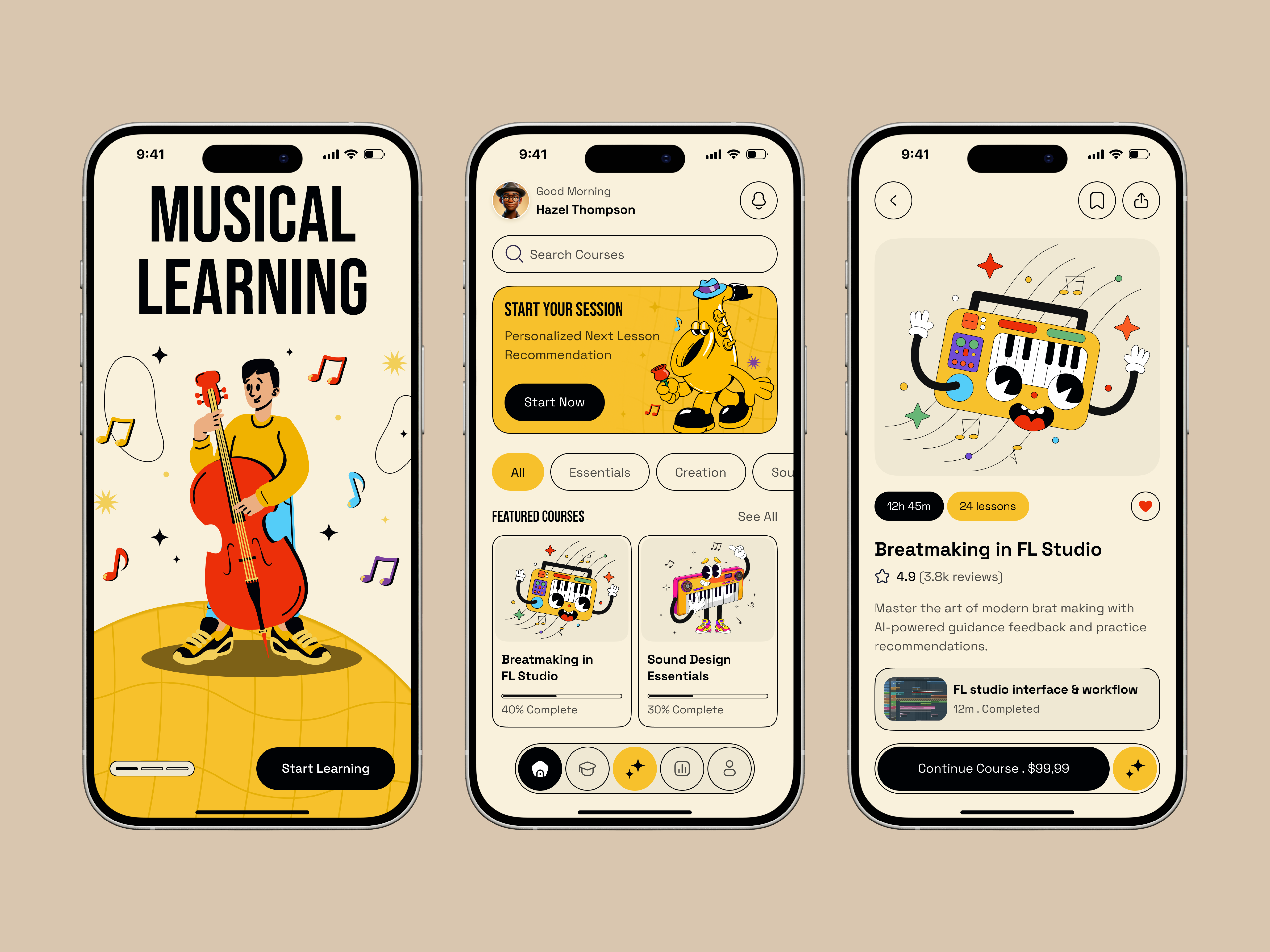Music Learning platform app interfaces app layout business app calendar ui college website custom app education website mobile app design mobile app ui mobile dashboard mobile onboarding mobile ui modern app ui profile ui school website student dashboard timeline ui tracker ui design ui ux design