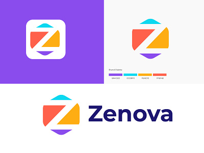 zenova logo design || z letter logo abstract analysis app logo brand identity branding branding design colorful eye catching letter logo logo logo branding logo designer modern negative space logo tech logo technology vector z zletter zletterlogo