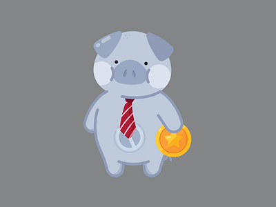 Back to Business cash flat design graphic design money pig piggy bank vector illustration