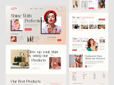 Ulta - Online beauty supply store beauty cosmetic website cosmetics creative design ecommerce falconthought homepage landing page makeup online store personal care skin skincare store ui uidesign ux webdesign website