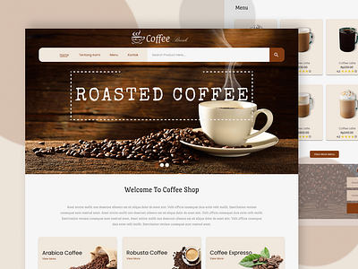 Coffee Shop belajarui coffee dailyui dailywebdesign designinspiration figmadesign graphic design landingpage shop ui uidesign uidesigner uidesigns uiux uxdesign uxinspiration uxuidesign webdesign