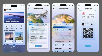 Flight Ticket Booking App design graphic design ui uiux ux vector