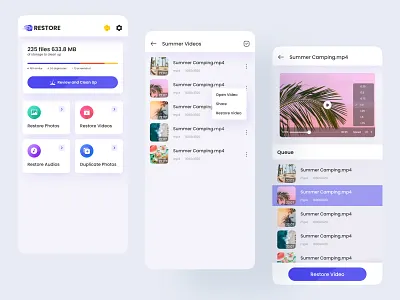 Recovery File app branding control design graphic design illustration logo ui ux vector