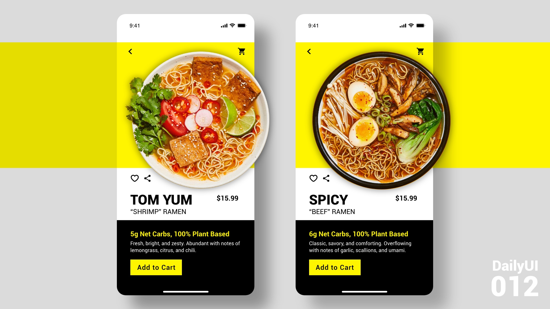 DailyUI 012 012 branding daily ui 012 dailyui dailyui 012 design e commerce ecommerce ecommerceui ramen shoppingcart shoppingui ui ux