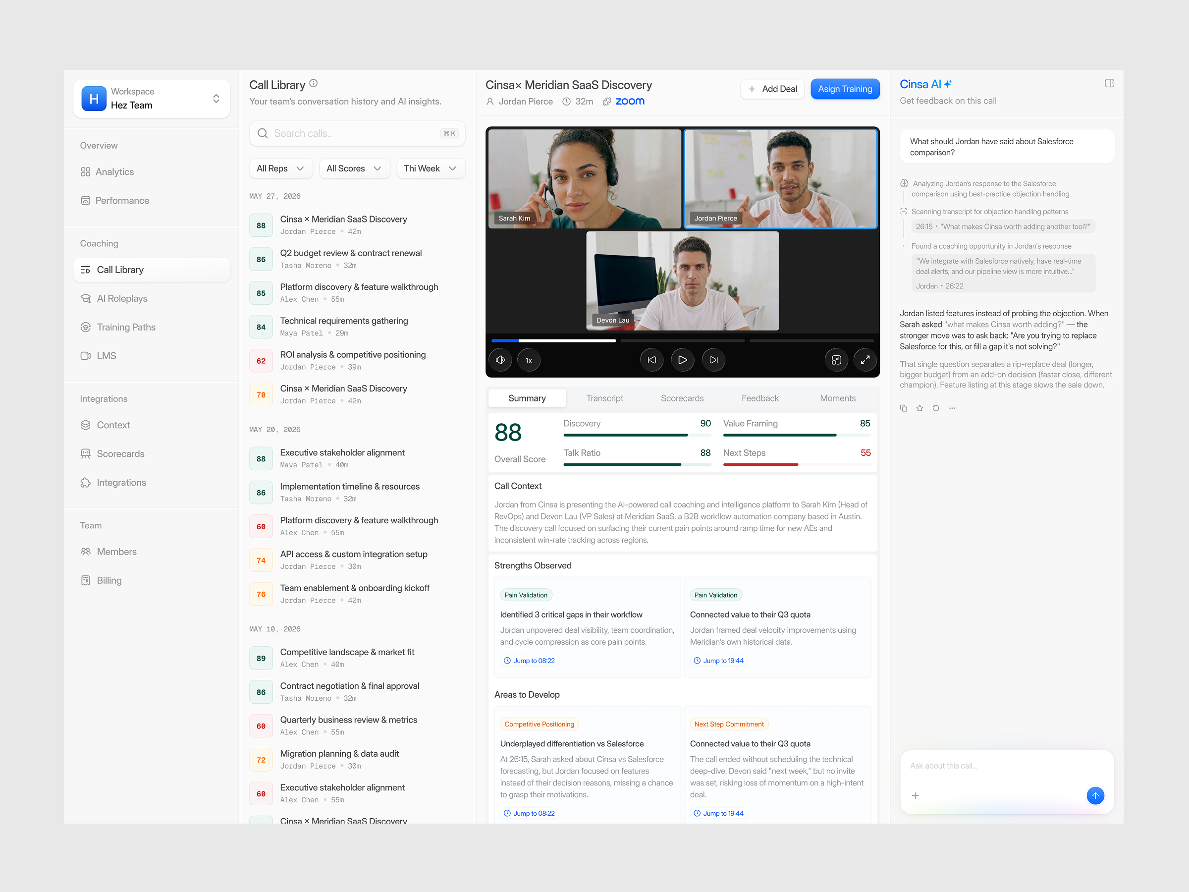 Cinsa - Landing Page dashboard minimalist product design smb ui uiux ux web app