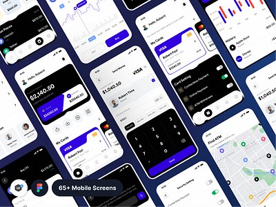 Filllo Finance App UI Kit analytics banking app credit card finance finance management financial app fintech fintech app investment money app money management money transfer profit saving send money statistics transection ui visa card wallet app