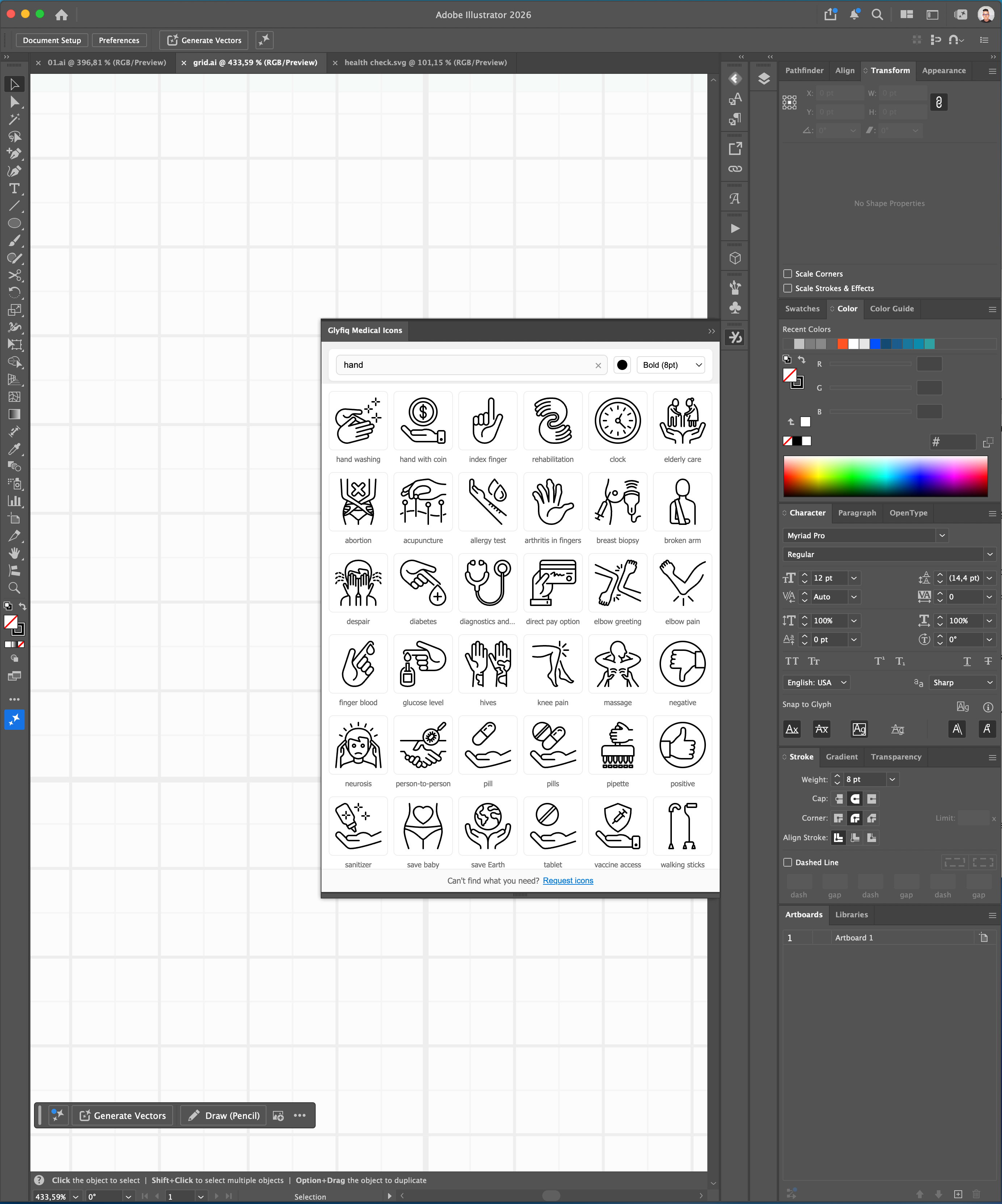 Glyfiq is Coming to Adobe Illustrator adobe adobe illustrator ai branding coming soon design figma framer healthcare design icon icon design illustrator plugin medical icons plugin product update set symbol ui ui design vector