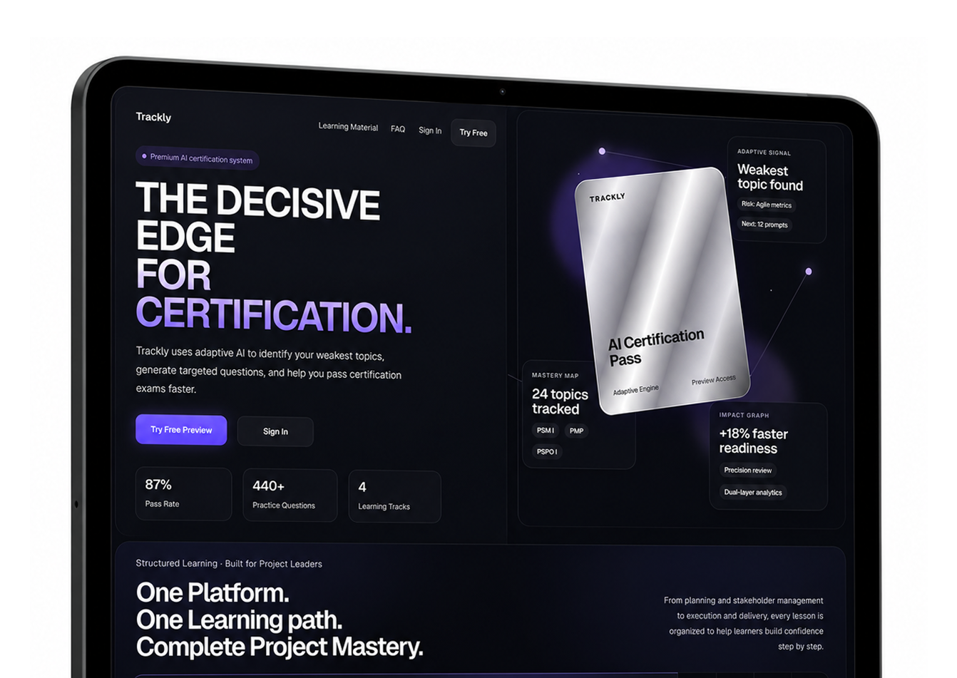 Trackly - SaaS Project Management Tool UI Design landing page design pm pm ui design project management project management tool saas saas tool saas ui design ui ui design ui ux website design