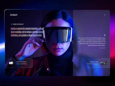 VR Reality Glass - Web Design Concept clean daily 100 challenge daily ui dark glass landing page product design reality shop ui ux vr web design