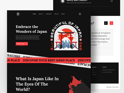 Japan Tour Website Design Concept graphic design japan japan tour landing page travel travel web design ui ui design ux web design web design concept