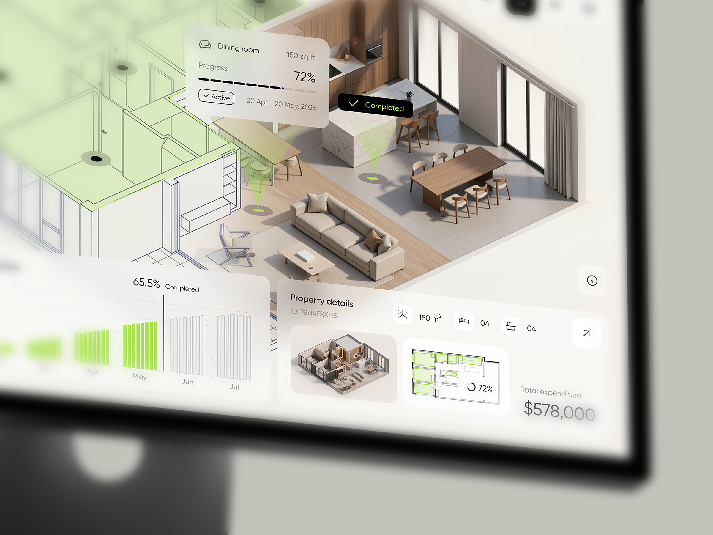 Obrixa - Smart Construction Dashboard ai app artificial intelligence b2b business construction dashboard data visualization innovation interface minimalism saas software ui design user interface ux design web