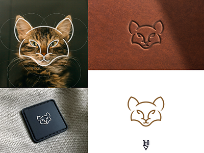 Cat Logo Design app branding cat design flat golden ratio graphic design grid logo icon illustration line art logo ui vector