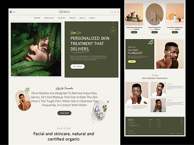 Skin Care Website For Gerao beauty beauty clinic cosmetics cosmetology ecommerce health landing page makeup online store shopify. beauty clinic skin care skin care ecommerce skincare store treatment web wellness