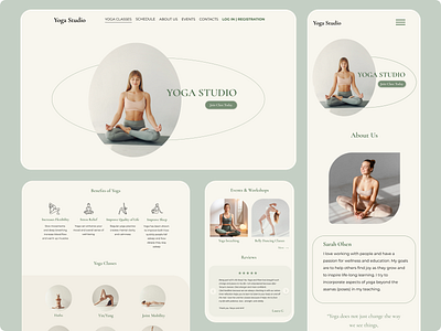 Yoga Studio Website Design design mobile ui ux visual design web webdesign yoga