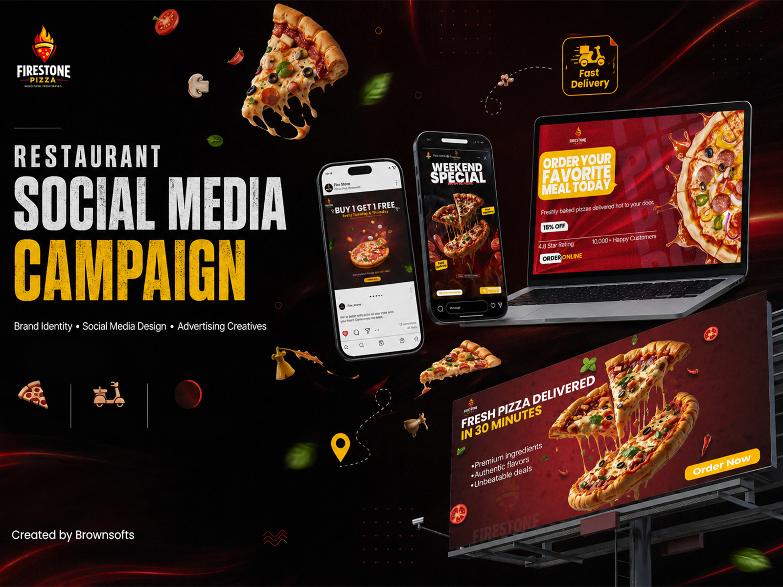 Pizza Restaurant | Social Media Campaign advertising branding creative agency dribbble food branding graphic design marketing restaurant social media social media design