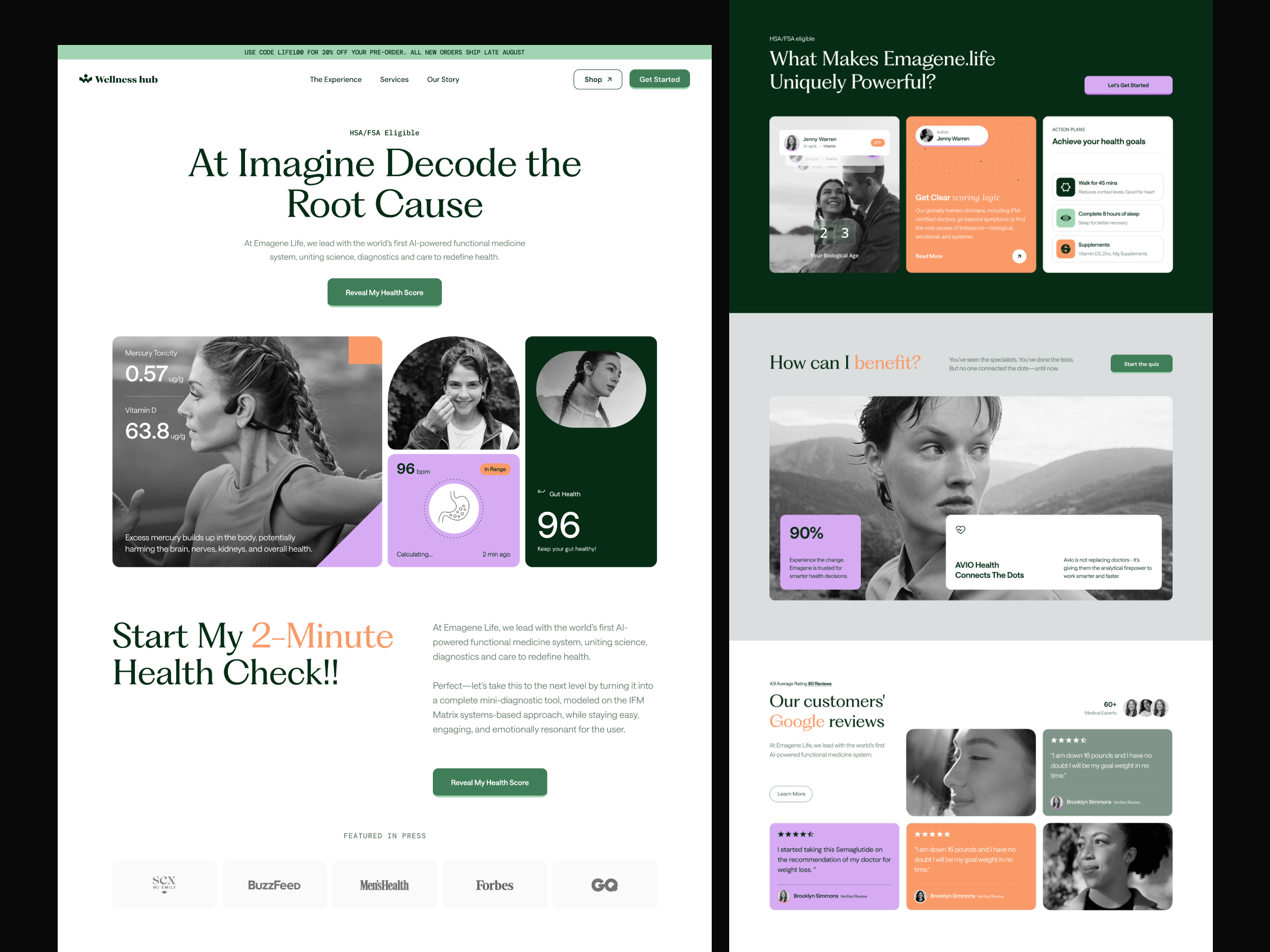 Telemedicine - Hire Design agency for healthcare ai healthcare conversion design cro functional medicine health test healthcare design hippa compliance lab test landing page longevity medical website product design saas typography ui ui ux user experience website funnel