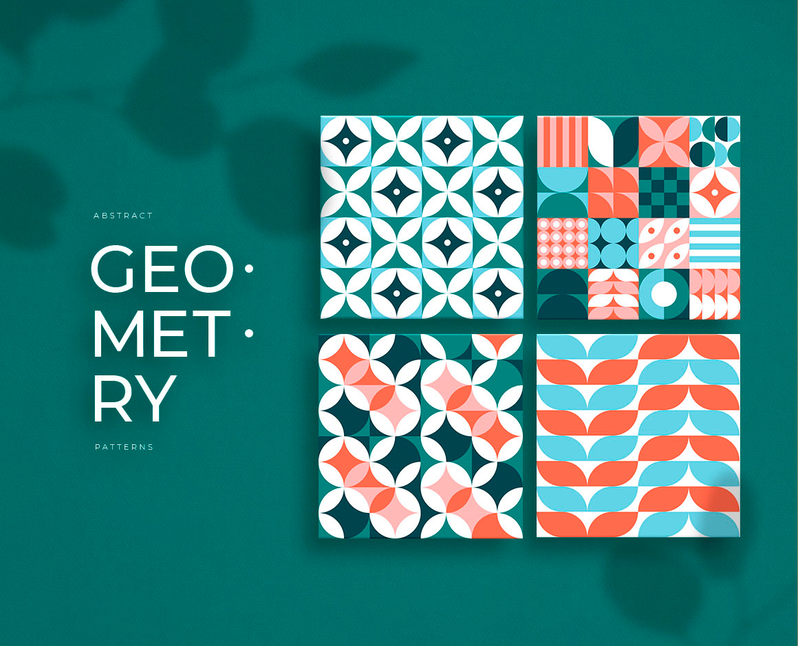 Set of geometry patterns abstract geometry graphic design pattern