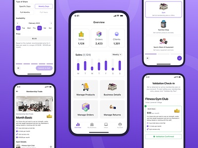 Sell Membership Plans - Mobile Gym App app business buy chart form gym illustration ios membership mobile plans sell shop sport store ui ux