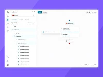 Adding a step in Opkey's no-code test automation builder ai artificial intelligence automation automation builder b2b builder enterprise enterprise ux low code no code nocode process builder process map product design test ui ui design ux ux design