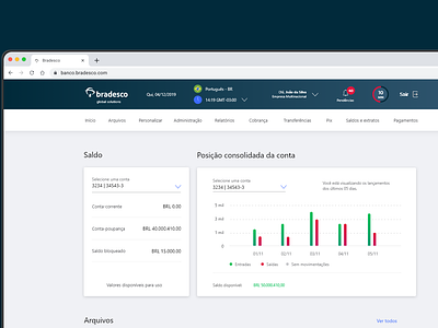 Bradesco - BGS/ Estorno de boleto banco bank brownser design desktop product ui ux