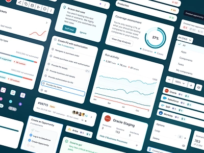 Components for Opkey's enterprise design system ai automation b2b b2b design system component library components data visualization design system design systems enterprise enterprise design system enterprise ux product design ui ui design ux ux design