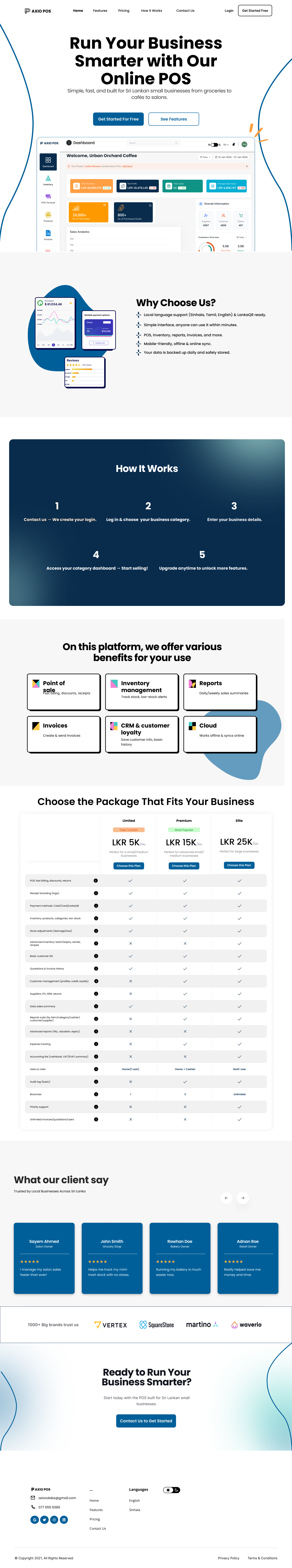 AxioPOS: Complete Cloud Point of Sale & Inventory SaaS adminpanel analytics b2b cleanui dashboard figma frontend inventorymanagement pointofsale pos retail saas ui ux webdesign