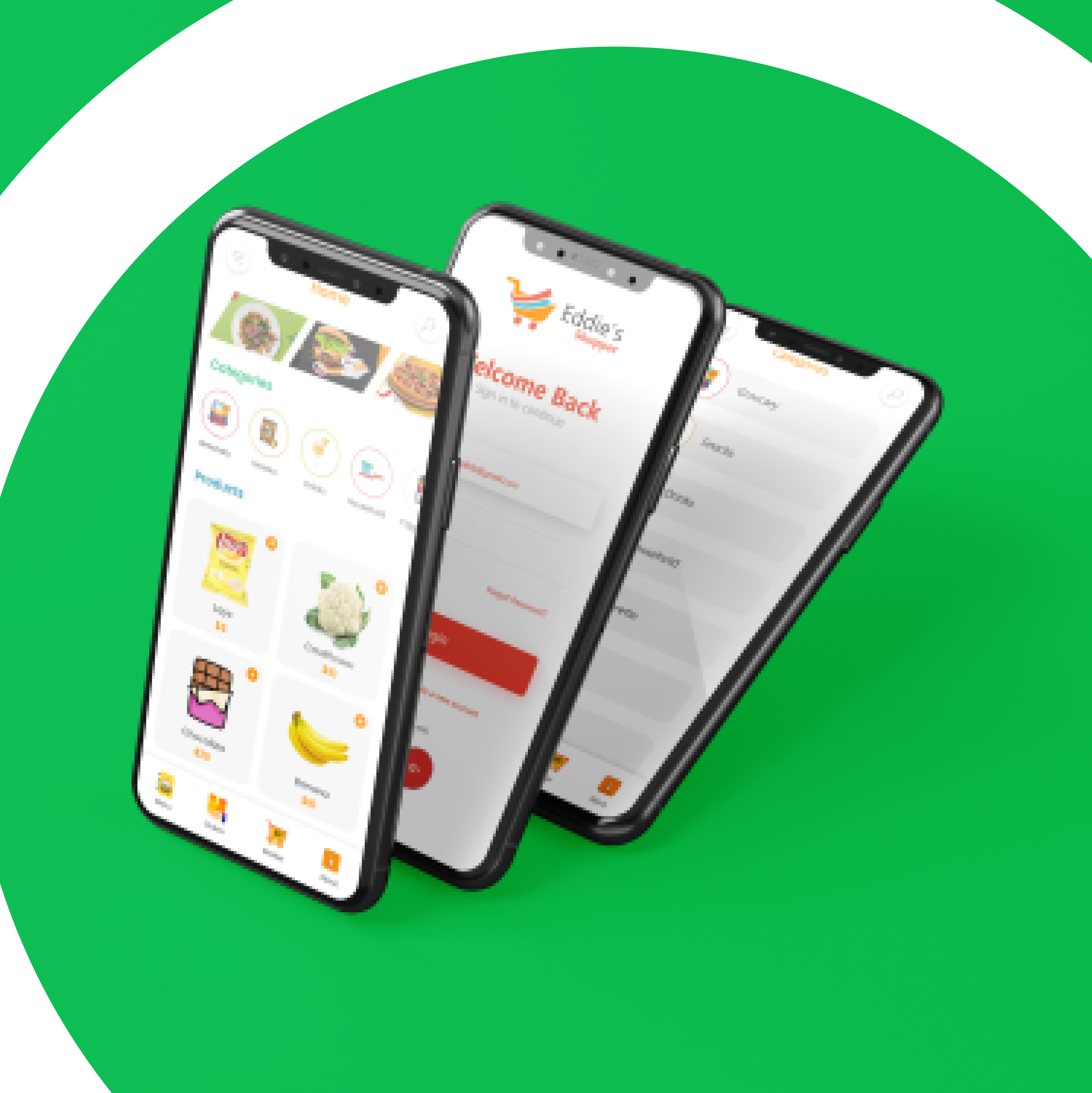 Eddie's Shopper Mobile App branding design figma graphic design illustration logo motion graphics ui ux vector