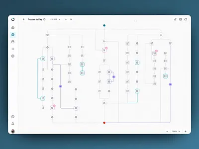 Opkey process map hover and select interaction ai artificial intelligence automation automation builder b2b builder data viz design system dev tool enterprise ux low code automation mapping no code automation no code automation builder process process map process mining product design test automation ui animation