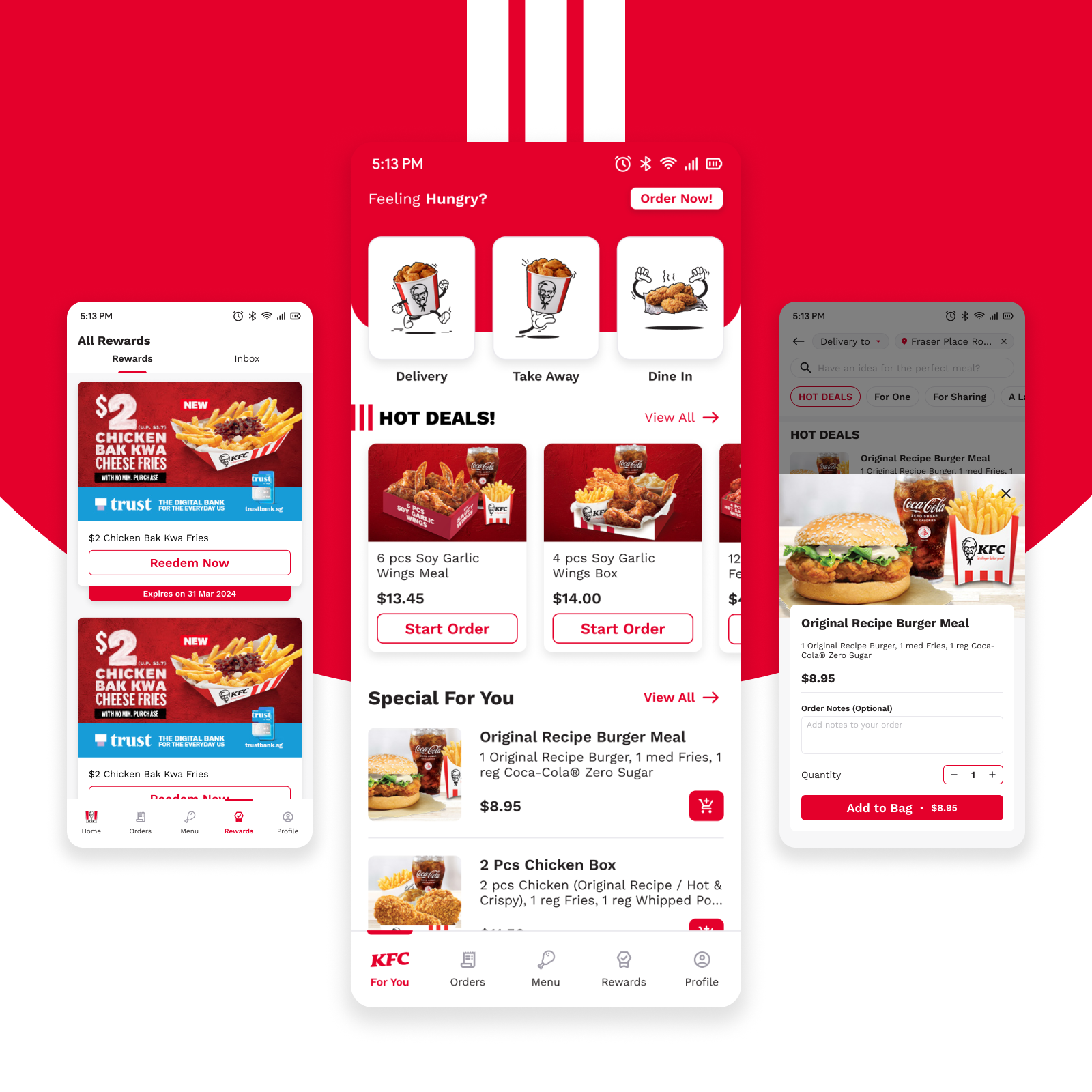 Redesign SG KFC App food graphic design kfc mobile app order restaurant ui ux