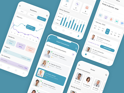 Medical Mobile App UI Kit app appointment calendar chart design doctor doctor finder finder hospital medical medical finder schedule ui ui design ui kit ux