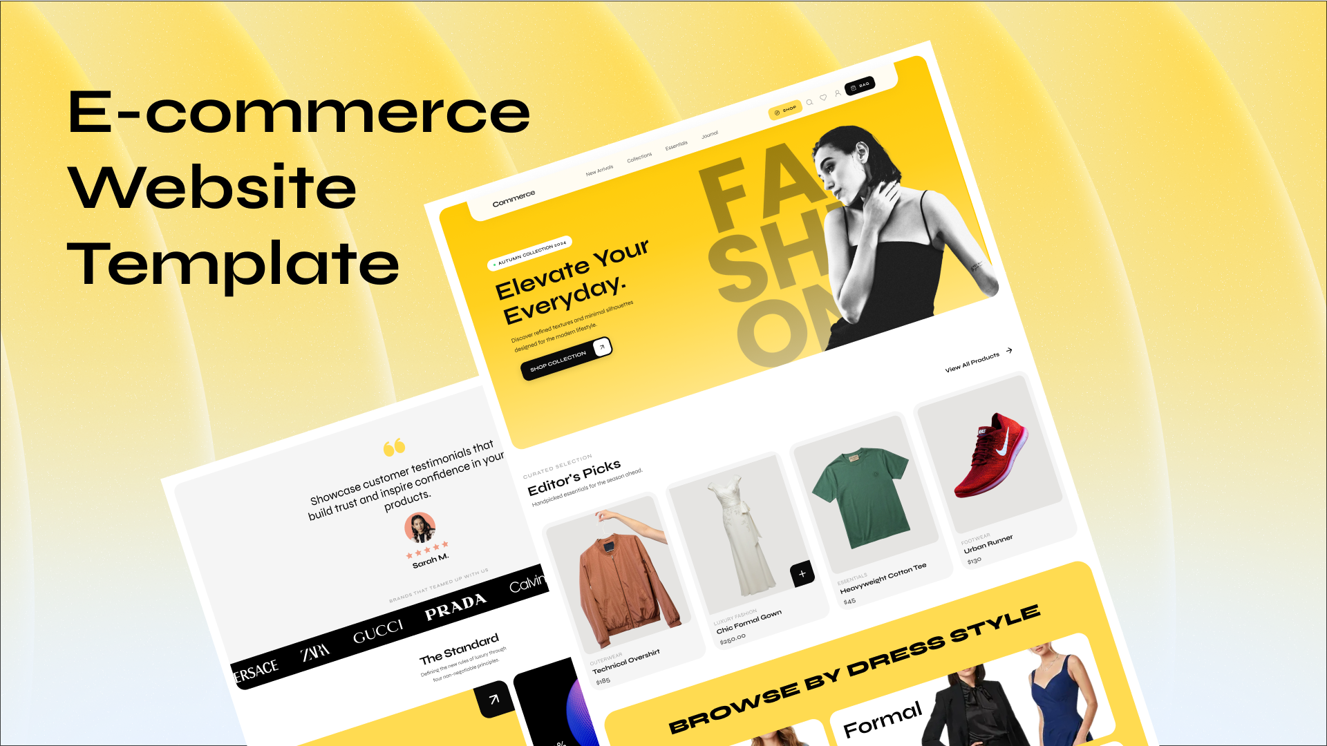 🛍️ Commercn — Modern Fashion E-commerce Multipage Template clothing store e commerce ecommerce ecommerce design ecommerce ui fashion fashion brand fashion ecommerce fashion website landing page luxury fashion modern ui online store premium ui product showcase shopping website ui design ux design web design website template