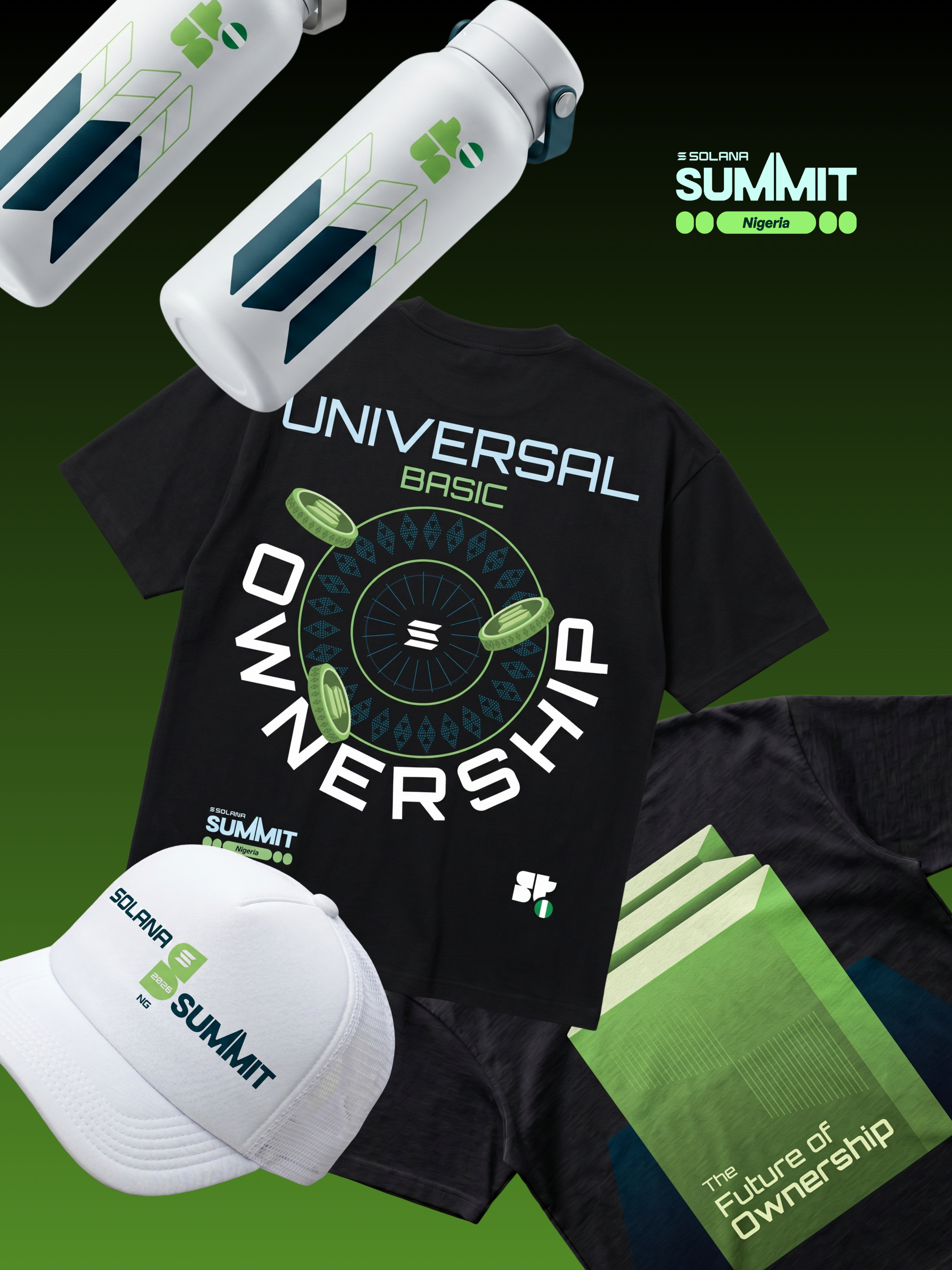 Solana Summit NG Merch Concept branding graphic design