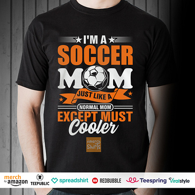 Soccer Tshirt Design, Tshirts, Typography, Soccer Mom shirt bulk t shirt design classic custom t shirt design graphic design illustration retro