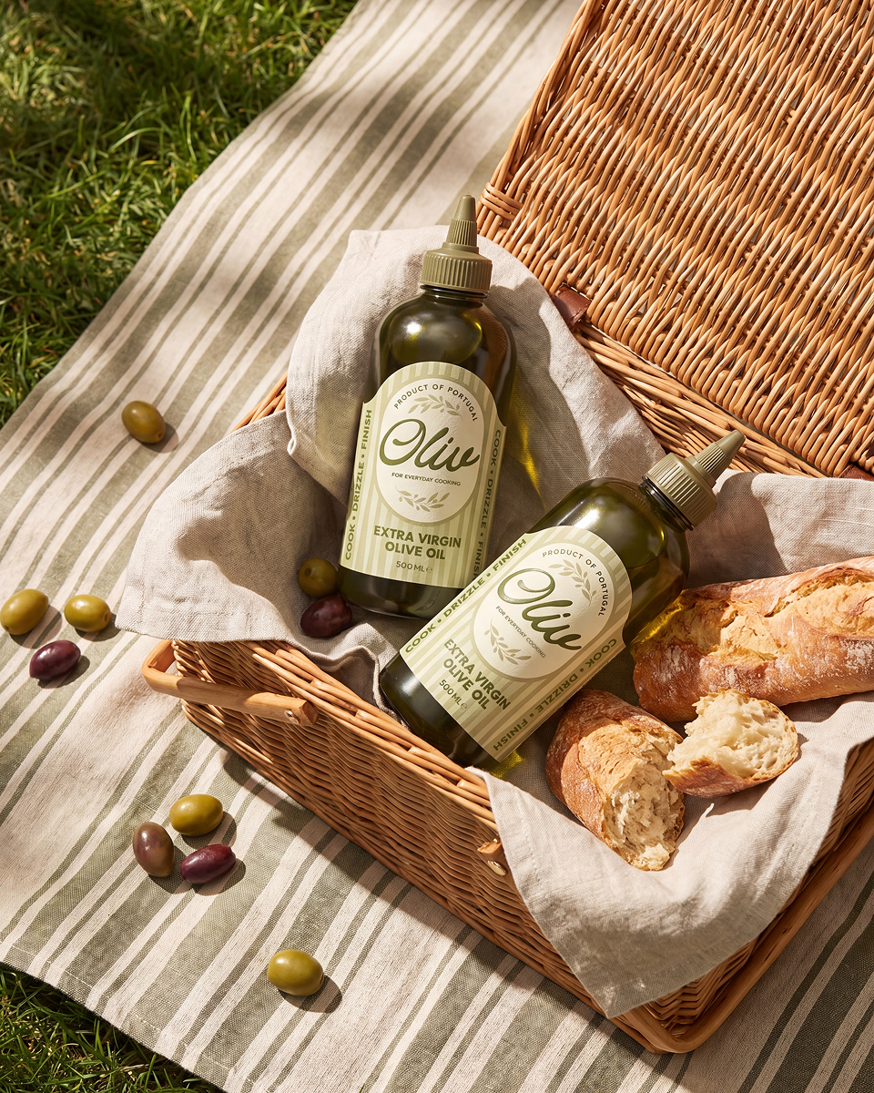 Packaging & visual identity for olive oil 3d adobe illustrator adobe photoshop authentic bottle branding graphic design green label lifestyle logo minimalistic modern olive oil packaging simple squeezable stripes summer visual identity