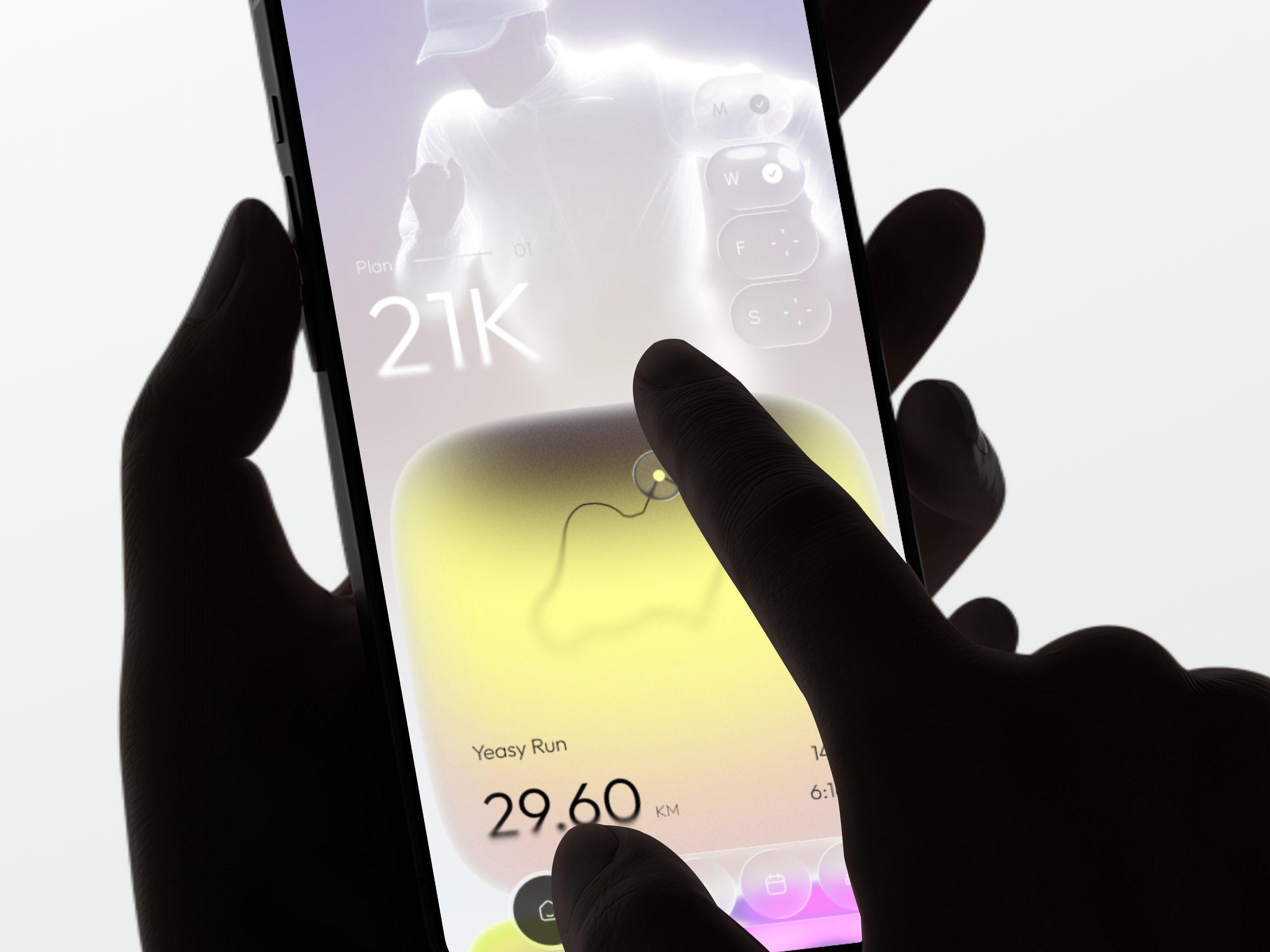 RunAway — Running Tracker Mobile App UI ai b2b crm dashboard fitness tech gym app health tech interface mobile app product run tracker running app saas software sports app technology ui ux web workout tracker