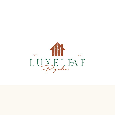 LuxeLeaf Properties Logo Design brand logo branding branding design clean logo corporate design creative design design designpark14 graphic design logo logo design logo designer logo type logo vector logofolio logos minimal minimalist logo property logo real estate logo