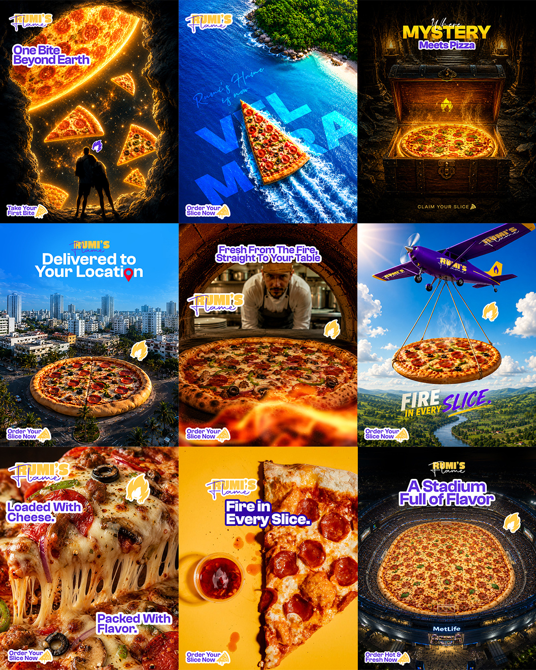 Creative Social Media Design For Pizza Brands advertising design brand promotion commercial design creative advertising digital marketing food advertisement food branding food campaign food creative food poster graphic design marketing design pizza design promotional design restaurant design restaurant marketing social media design social media marketing social media post visual design