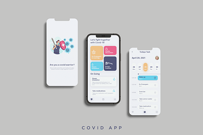 Covid-19 App- Schedule your life in Corona Pandemic consulting covid 19 design graphic graphic design ui ux visual web design website