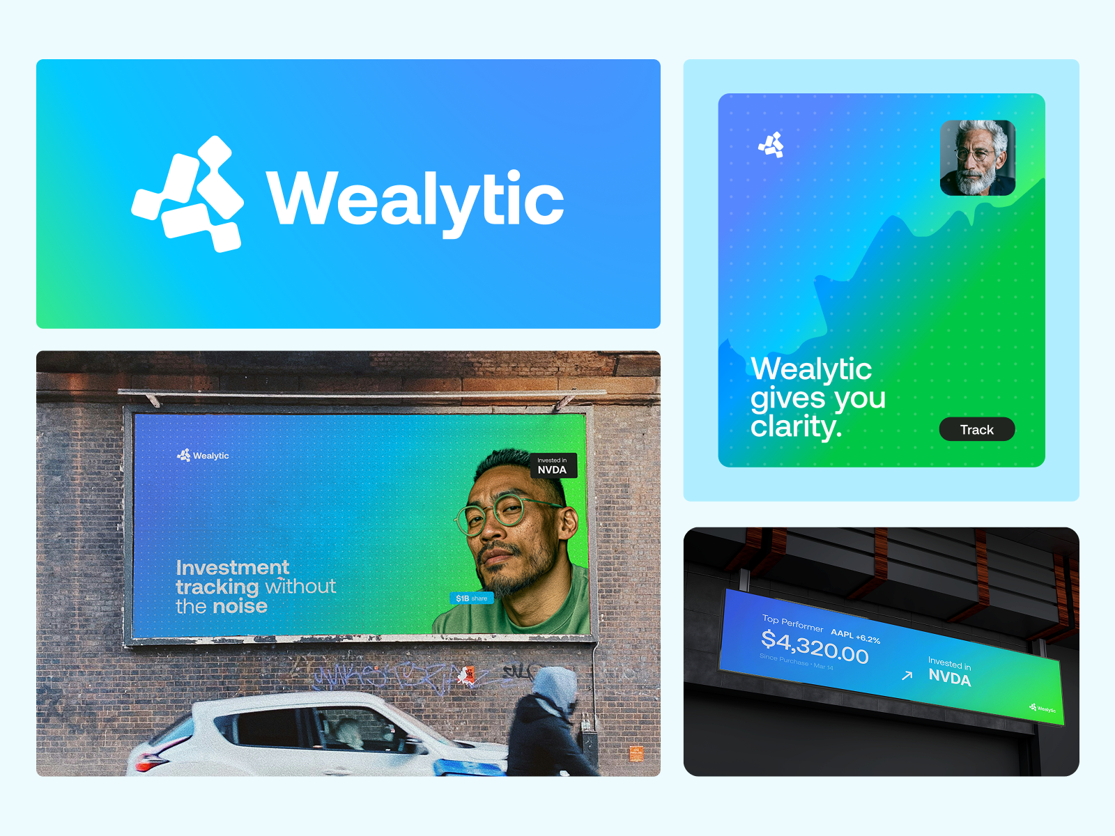 Wealytic Investment Tracking Brand Exploration analytics brand mark branding financial logo fintech intelligence investment logo management modern logo modular money node saas logo startup branding tracking visual identity w logo wealth web3