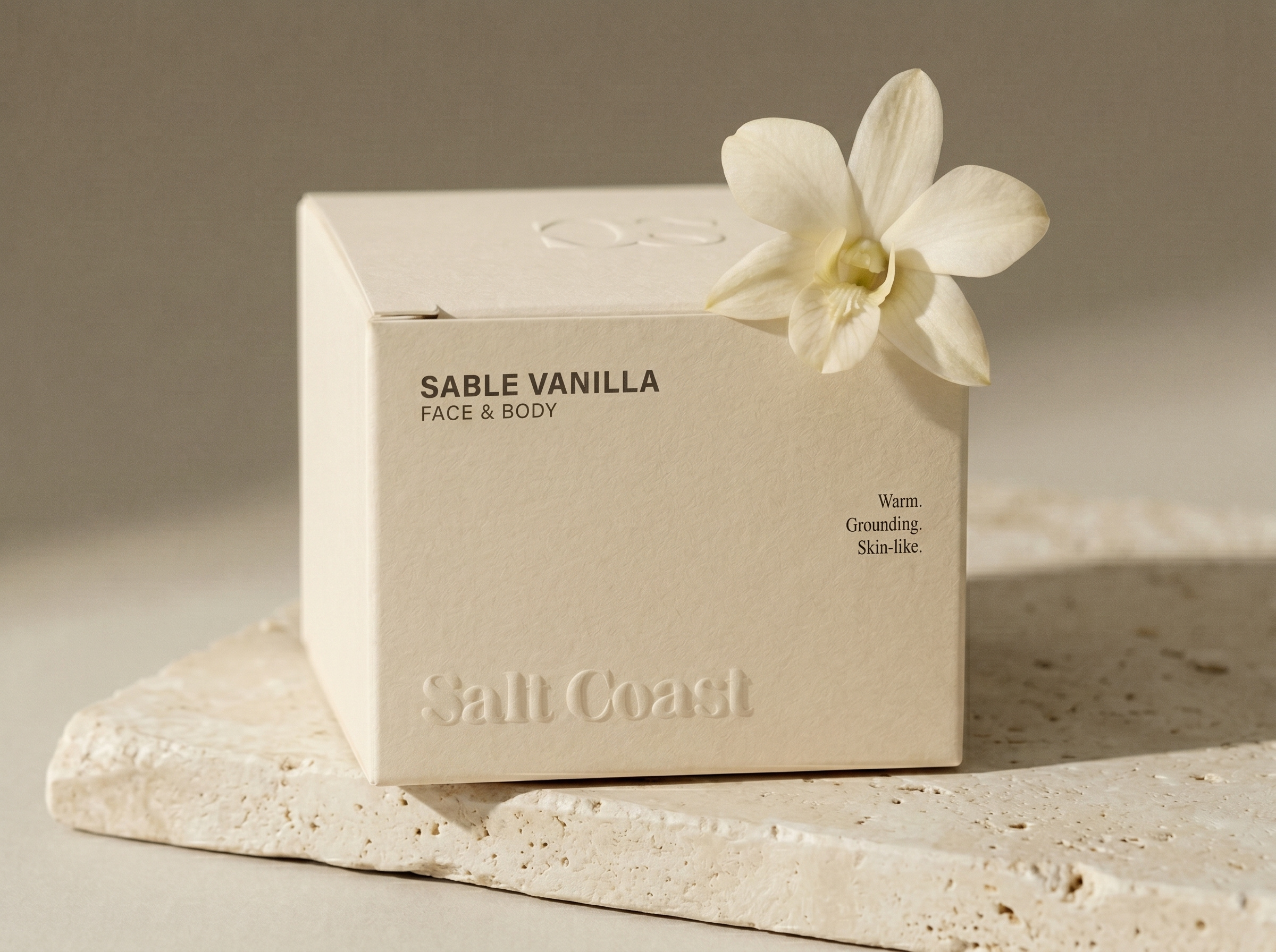 Salt Coast Face & Body Cream Packaging aesop beauty body box branding clean cosmetic cream elegant labels luxury minimal modern packaging skin skincare