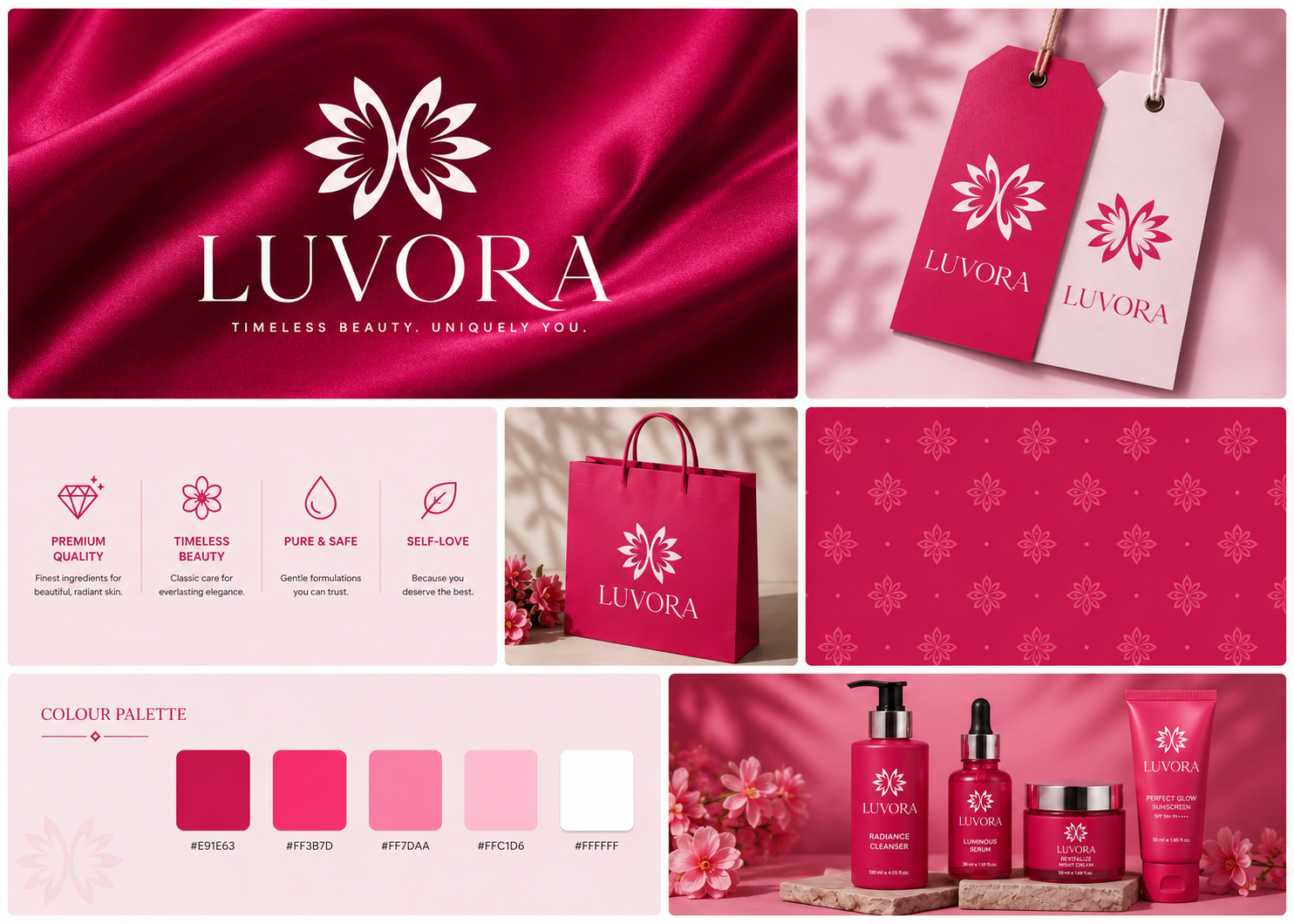 Luxury beauty brand logo design beauty brand logo beauty logo design brand identity design branding cosmetic branding elegant logo design floral beauty logo luxury brand identity luxury cosmetics luxury skincare logo minimalist logo modern wordmark logo packaging design premium logo design skincare brand identity spa logo design typography visual identity wellness branding