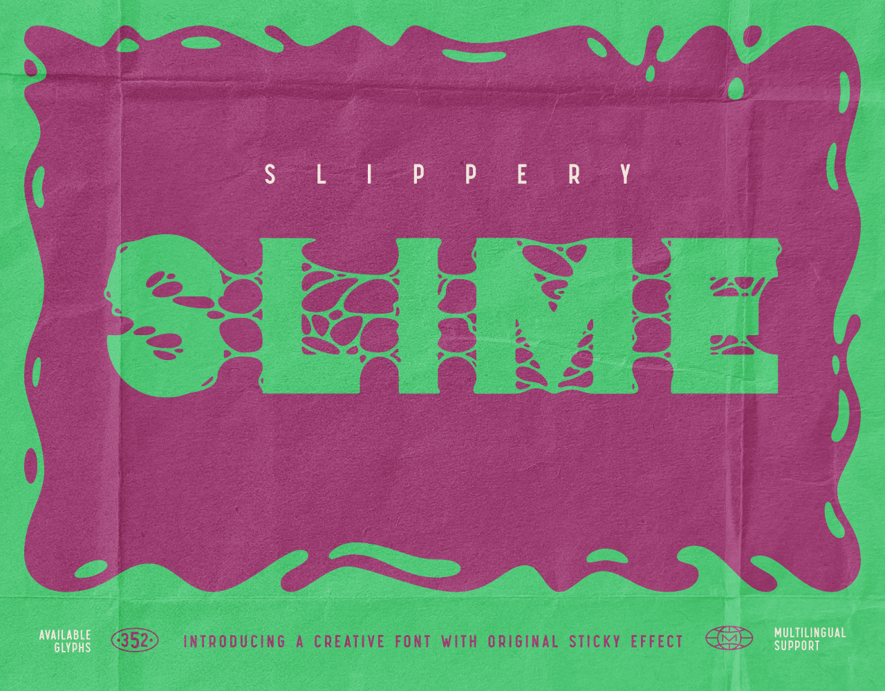 Slippery Slime Font alphabet design font illustration lettering type typeface typography