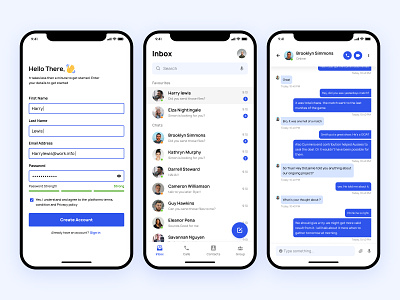 Real-Time Messaging App app design chat communication message messaging app real time messaging app sign up ui ui design ux ux design