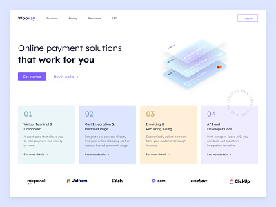 WooPay design landing landing page payment solution typography ui ux website website design