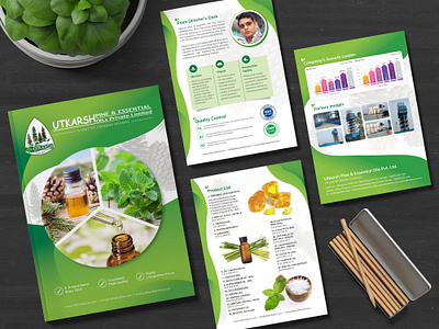 Essential Oil Brochure Design brochure design essential oil graphic design