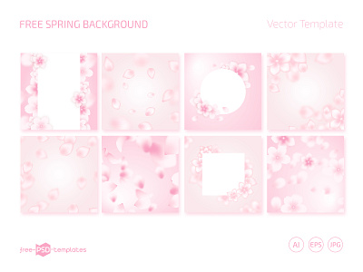 Free Spring Background (AI, EPS, JPG) background floral floralbackground flower flowerbackground flowers flyer free freebie photoshop pink psd spring template templates vector