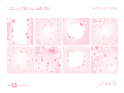 Free Spring Background (AI, EPS, JPG) background floral floralbackground flower flowerbackground flowers flyer free freebie photoshop pink psd spring template templates vector